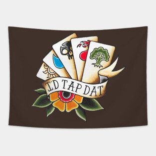 Magic The Gathering Traditional Tattoo Tapestry