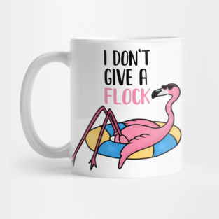 Funny Flamingo, I Don't Give a Flock, Tropical Mug