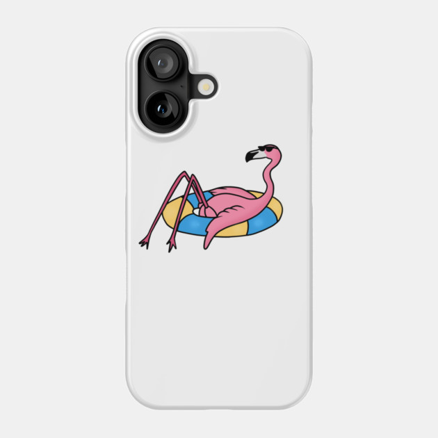 Funny Flamingo on Vacation, Love Flamingos Phone Case by logiamerch