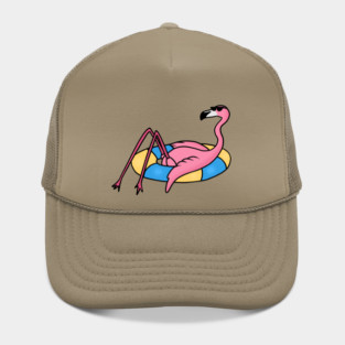 Funny Flamingo on Vacation, Love Flamingos Hat