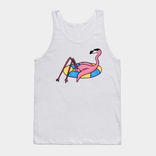 Funny Flamingo on Vacation, Love Flamingos Tank Top