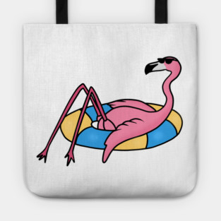 Funny Flamingo on Vacation, Love Flamingos Tote