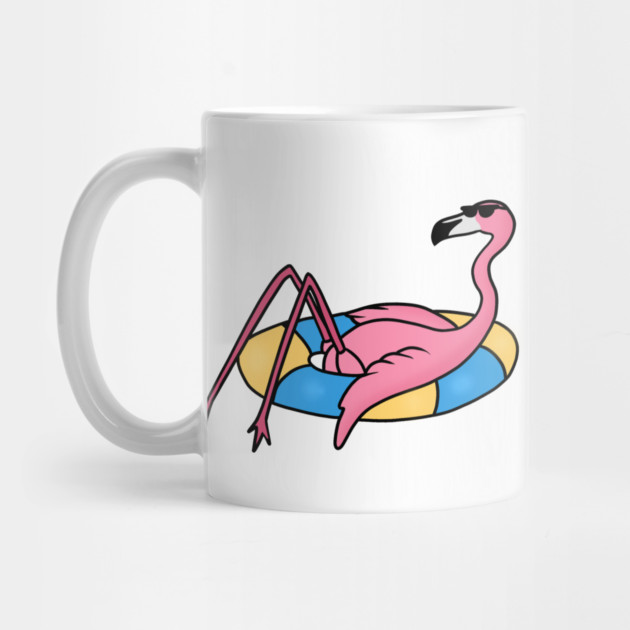 Funny Flamingo on Vacation, Love Flamingos by logiamerch