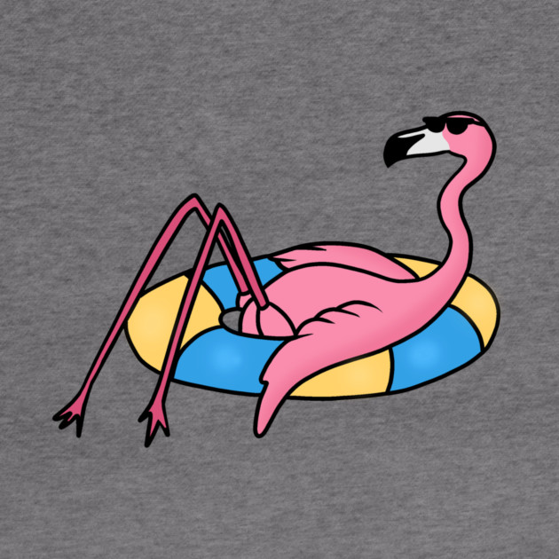 Funny Flamingo on Vacation, Love Flamingos by logiamerch