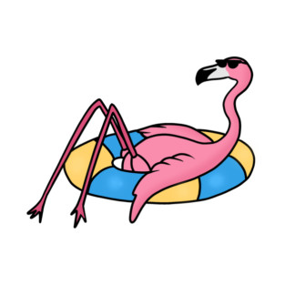 Funny Flamingo on Vacation, Love Flamingos T-Shirt