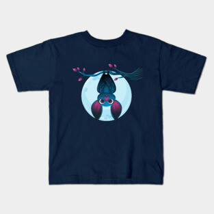 Bat Attached to a Tree Design Kids T-Shirt