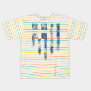 Greece Flag Shabby Crest Kids T-Shirt