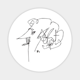 Kurt Vonnegut Self-Portrait Magnet