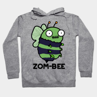 Zom-bee Cute Halloween Zombie Bee Pun Hoodie