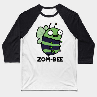 Zom-bee Cute Halloween Zombie Bee Pun Baseball T-Shirt