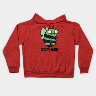 Zom-bee Cute Halloween Zombie Bee Pun Kids Hoodie