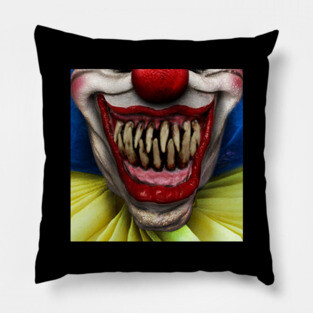 Halloween Horror Clown Face Mask Pillow