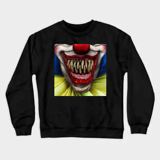 Halloween Horror Clown Face Mask Crewneck Sweatshirt