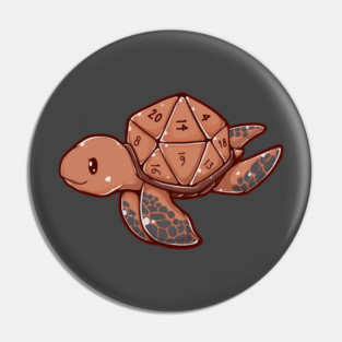 D20 Turtle Pin