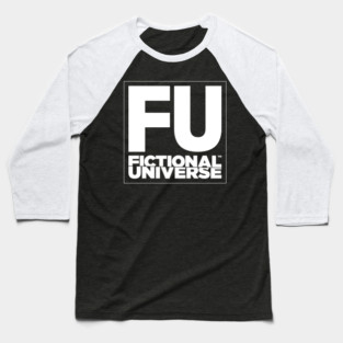FICTIONAL UNIVERSE - FU White Baseball T-Shirt