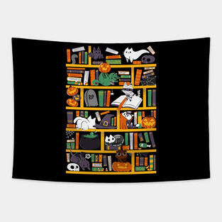 Halloween Library Tapestry