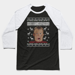 Home Alone Kevin Christmas Knit Baseball T-Shirt