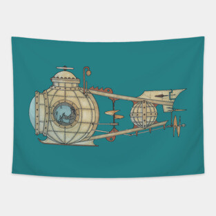 Steampunk Submarine Tapestry