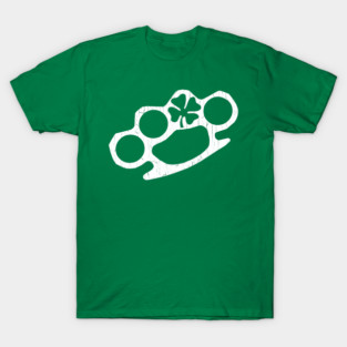 IRISH Brass Knuckles with Shamrock (vintage look) T-Shirt