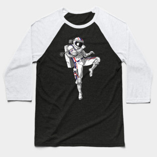 Muay Thai Astronaut Baseball T-Shirt