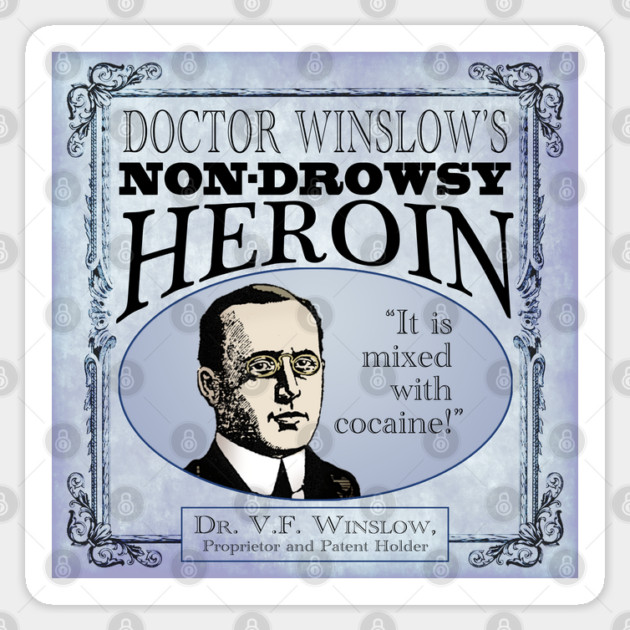 Doctor Winslow's Non-Drowsy Sticker by Left Handed Radio