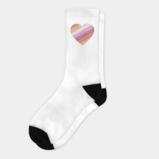 Lesbian Flag Heart Socks