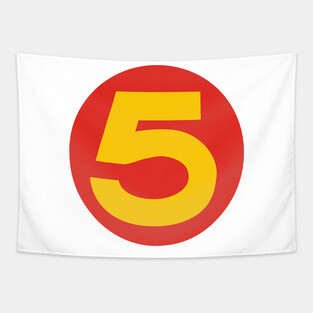 Speed Racer Number 5 Tapestry