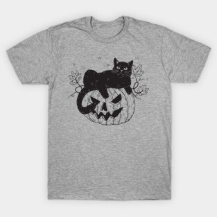 Halloween Pumpkin Cat T-Shirt