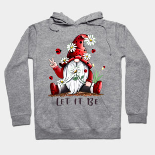 Best Gift For Xmas Floral Gnome Let It Be Hoodie