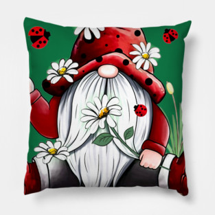 Best Gift For Xmas Floral Gnome Let It Be Pillow