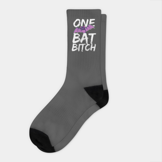 One Bat Bitch Socks by belownormal