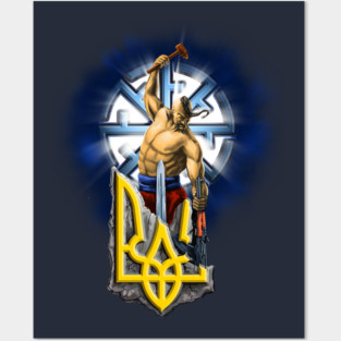 Cossack with trident Posters and Art