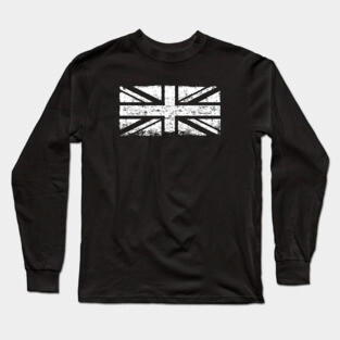 White grunge union jack Long Sleeve T-Shirt