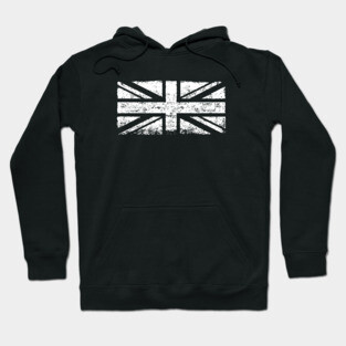 White grunge union jack Hoodie