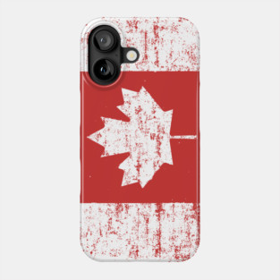 Grunge flag of Canada Phone Case