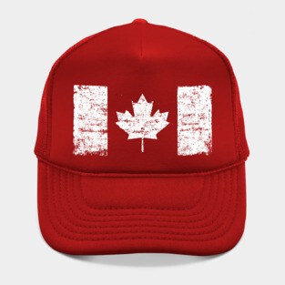 Grunge flag of Canada Hat