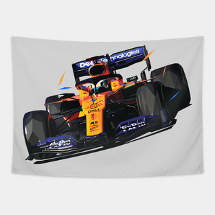 Lando Norris F1 Car Tapestry