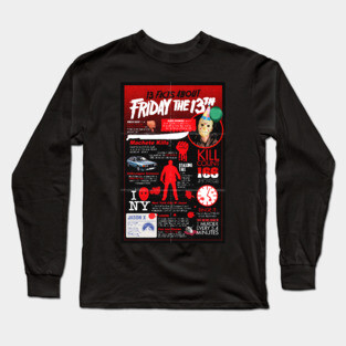 13 Facts about Friday the 13th Long Sleeve T-Shirt