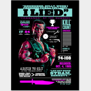 Commando (1985) Infographic Posters and Art