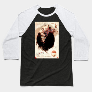 Bride of Frankenstein Anatomy Lesson Baseball T-Shirt