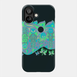 brick lego alien pattern ecopop Phone Case