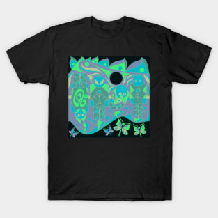brick lego alien pattern ecopop T-Shirt