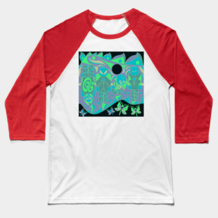 brick lego alien pattern ecopop Baseball T-Shirt