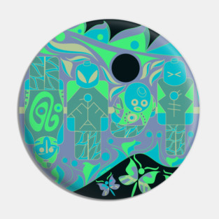 brick lego alien pattern ecopop Pin