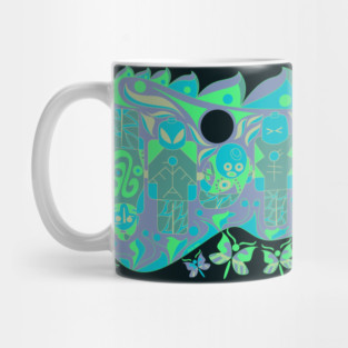 brick lego alien pattern ecopop Mug