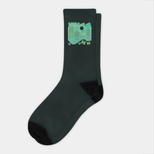 alien mandala brick doll ecopop Socks