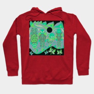 alien mandala brick doll ecopop Hoodie