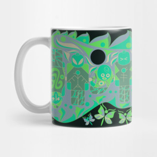 alien mandala brick doll ecopop Mug