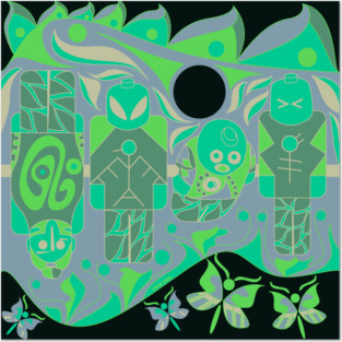 alien mandala brick doll ecopop Posters and Art