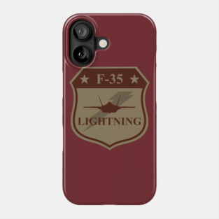 F-35 Lightning Patch (desert subdued) Phone Case